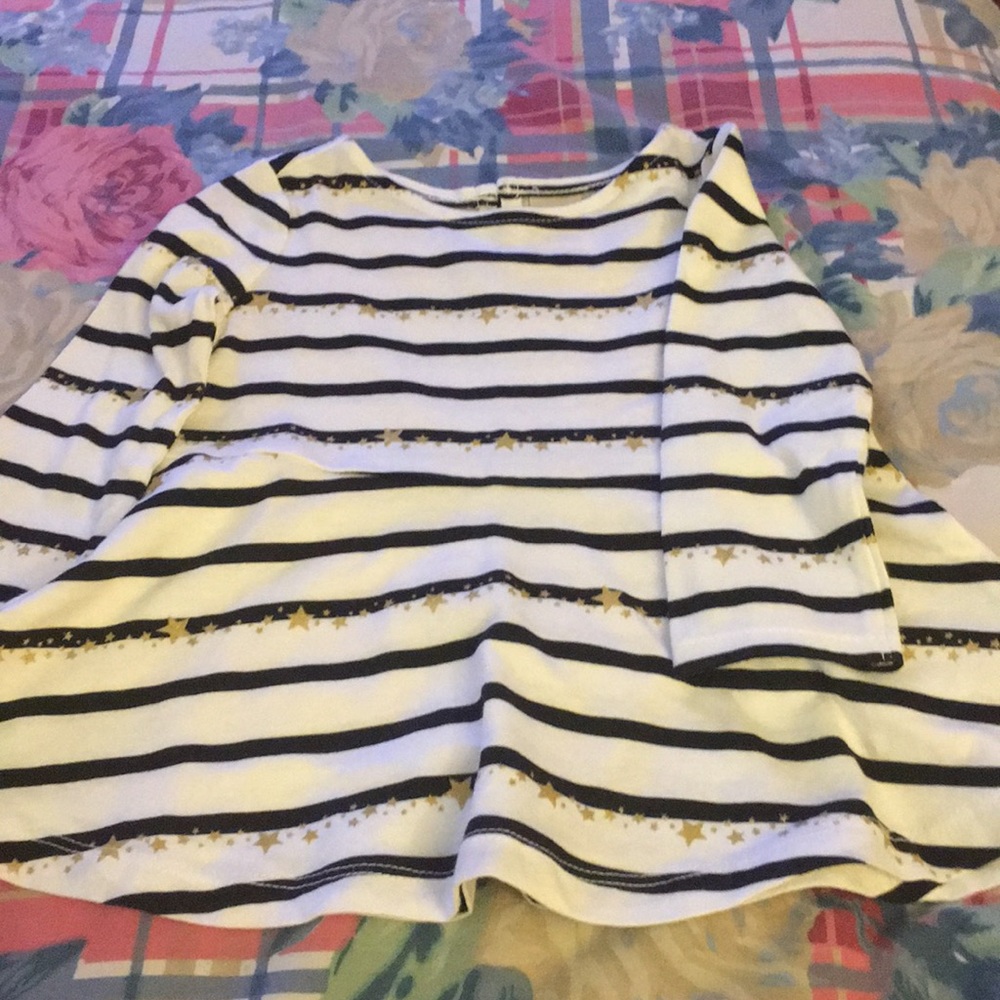 Stripped tunics style long sleeve top